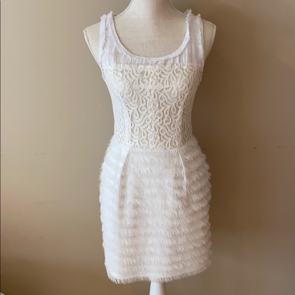 Rachel by Rachel Roy white feather dress size 4